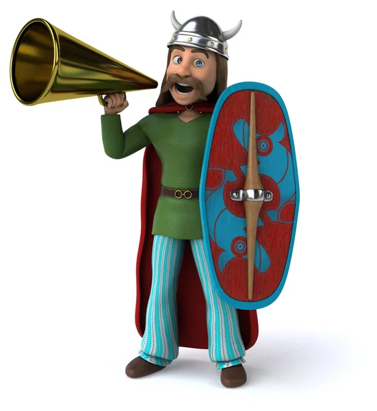 Gaul Warrior Character Illustration — Stock Photo, Image