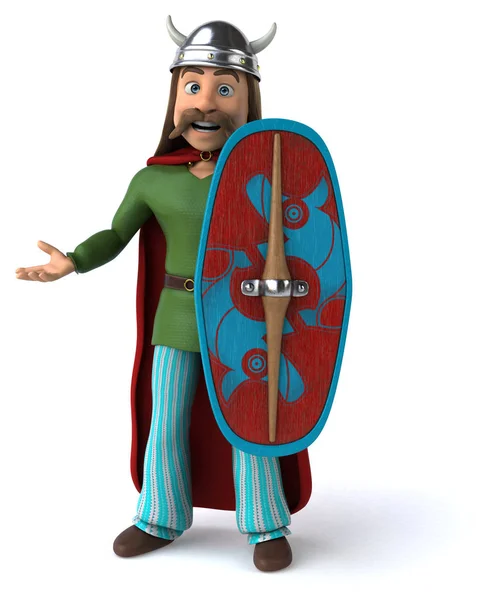 Gaul Warrior Character Illustration — Stock Photo, Image