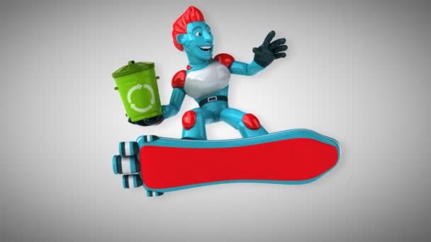 Contenedor Sujeción Robot Animación — Vídeo de stock