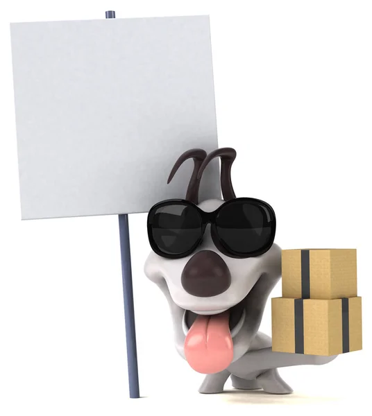 Fun Cartoon Character Boxes Illustration — Stock Photo, Image