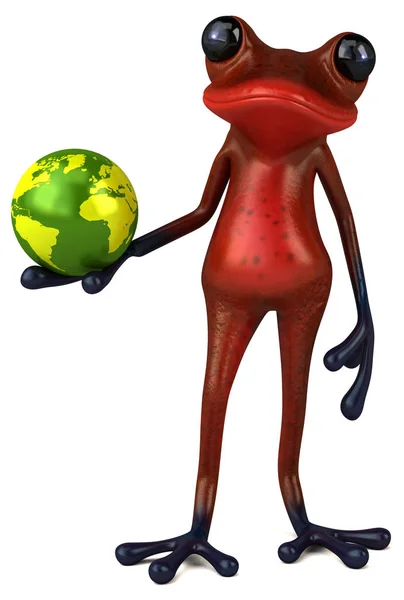 Fun Cartoon Character Planet Illustration — Stock Photo, Image