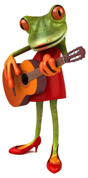 Fun Frog Playing Illustration — Stock Photo, Image