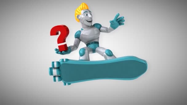 Funny Cartoon Character Question Animation — Stock Video