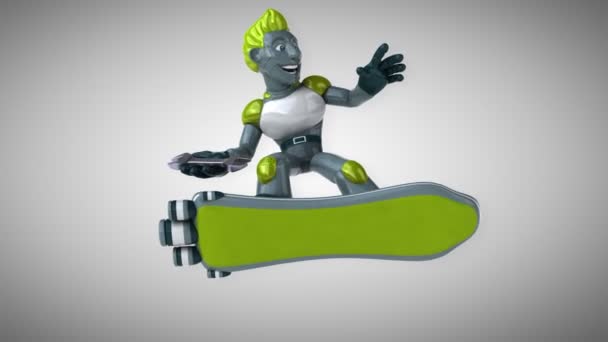 Drôle de personnage de dessin animé avec outil - animation 3D 