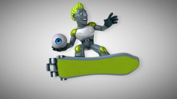 Drôle de personnage de dessin animé avec oeil - animation 3D  