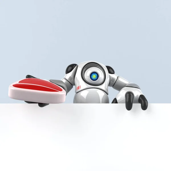 Roboter Der Fleisch Hält Illustration — Stockfoto