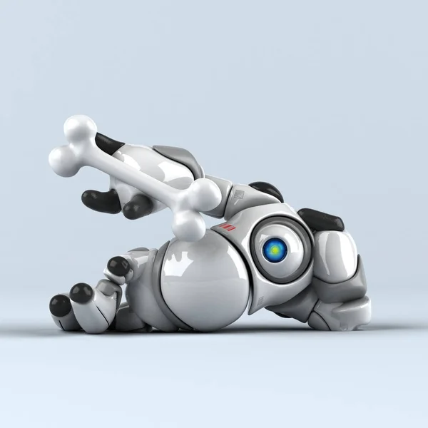 Robot Holding Bone Illustration — Stock Photo, Image