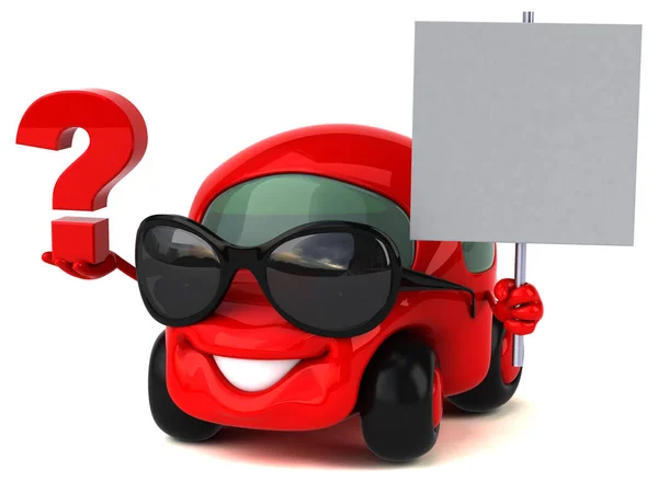 Fun Car Question Illustration — Stock Photo, Image
