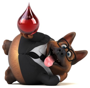 eğlenceli çizgi film karakteri damla - 3d çizim ile