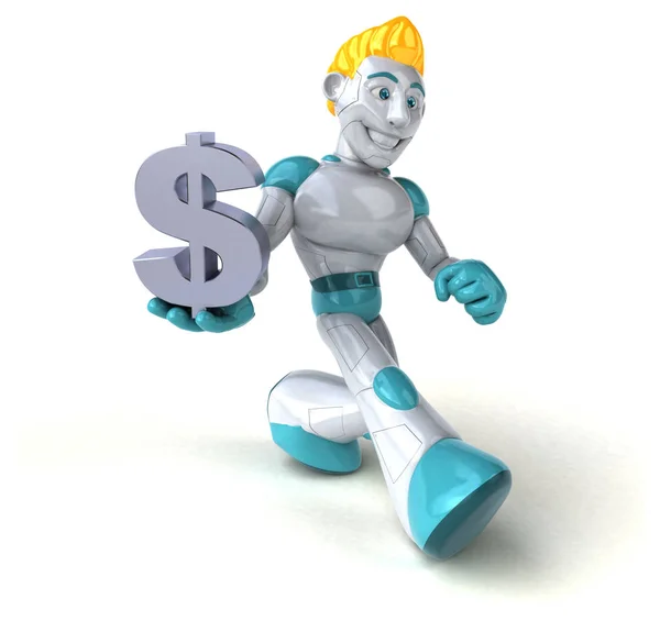 Fun Cartoon Character Dollar Illustration Stock Image