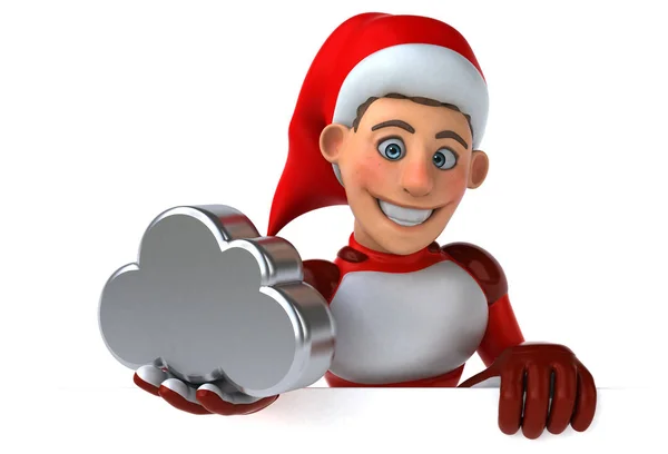 Leuk Personage Met Cloud Illustratie — Stockfoto