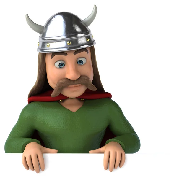 Gallië Warrior Cartoon Character Illustratie — Stockfoto