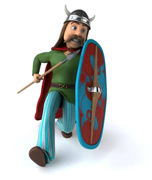 Gaul Warrior Cartoon Character Illustration — Stock Photo, Image