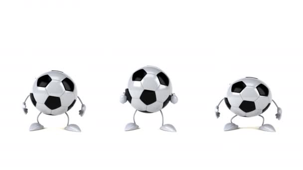 Funny Balls Cartoon Characters Animation — Stock Video