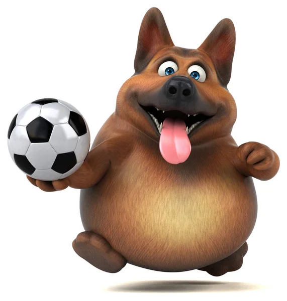 Funny Cartoon Character Ball Illustration — Stock Photo, Image