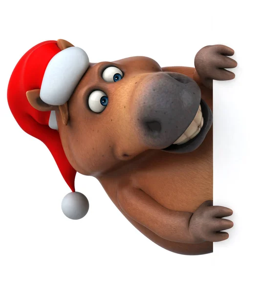 Divertente Personaggio Dei Cartoni Animati Babbo Natale Illustrazione — Foto Stock