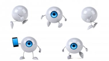 komik gözler çizgi film karakterleri - 3d animasyon 