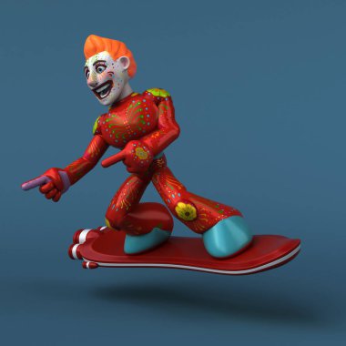 Meksikalı kahraman karakteri - 3D İllüstrasyon