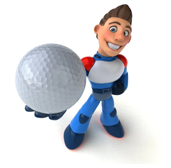 Lustige Cartoon Figur Mit Ball Illustration — Stockfoto