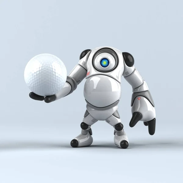 Funny Cartoon Character Ball Illustration — Stock Photo, Image