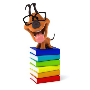 Komik çizgi film karakteri ile - 3d çizim kitapları