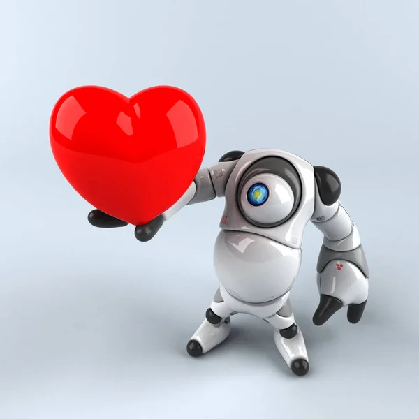 Funny Cartoon Character Heart Illustration — Stock Photo, Image