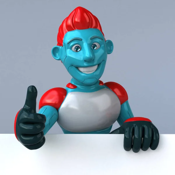 Robot Cartoon Character Illustration — Stock Photo, Image