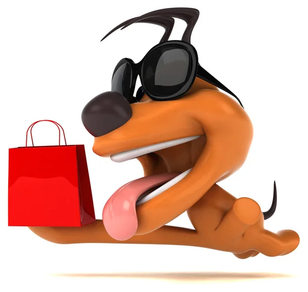 Funny Cartoon Character Bag Illustration — Stock Photo, Image