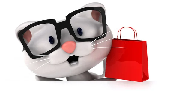 Funny Cartoon Character Bag Illustration — Stock Photo, Image