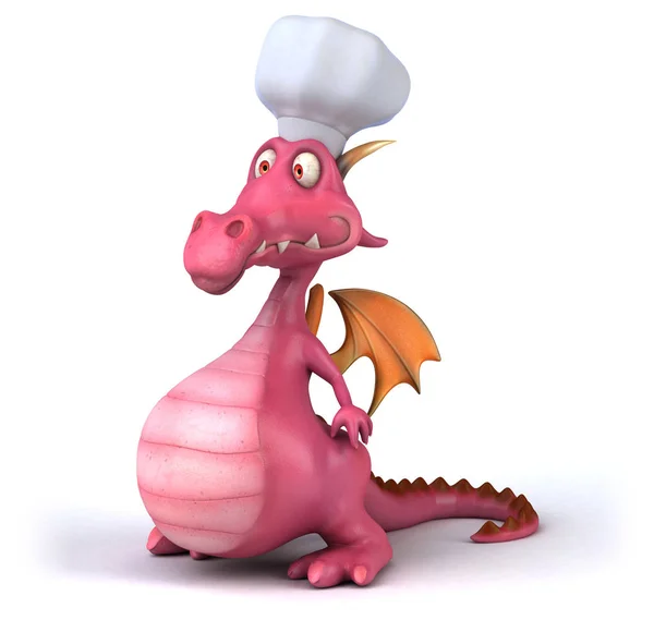 Leuk Dragon Karakter Illustratie — Stockfoto