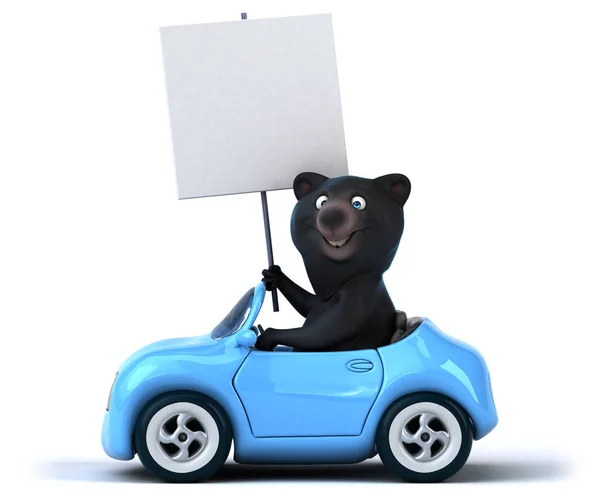 Funny Cartoon Character Car Illustration — Stock Photo, Image