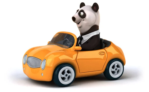 Funny Cartoon Character Car Illustration — Stock Photo, Image