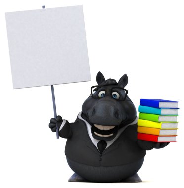 Komik çizgi film karakteri ile - 3d çizim kitapları