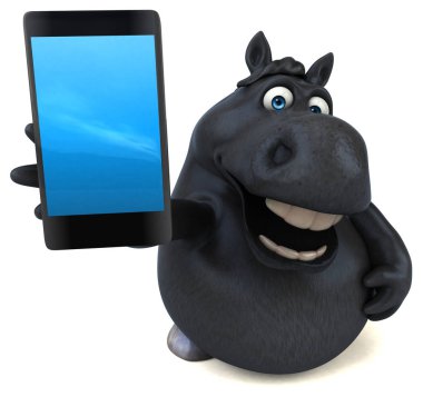 komik karikatür karakter smartphone ile - 3d çizim