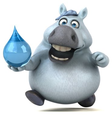 eğlenceli çizgi film karakteri damla - 3d çizim ile 