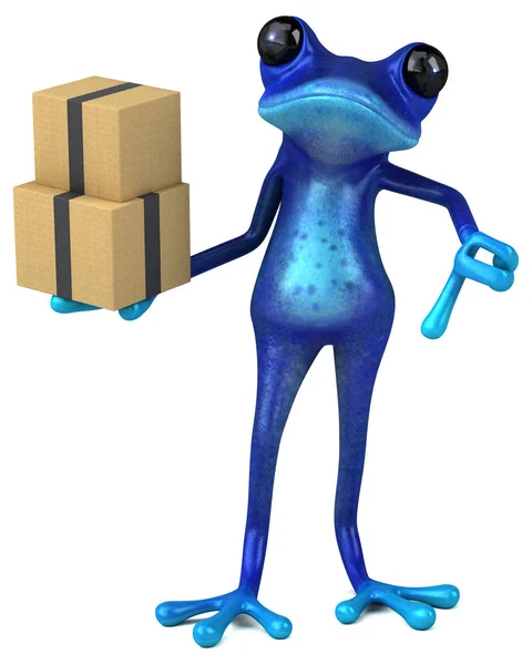 Fun Cartoon Character Boxes Illustration — Stock Photo, Image