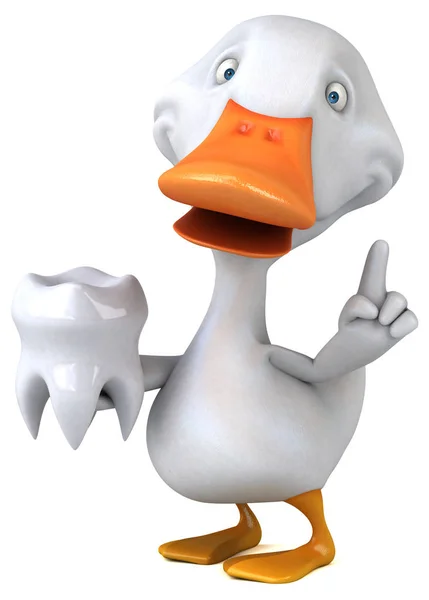 Fun Cartoon Character Tooth Illustration — Stock Photo, Image