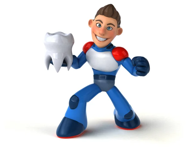 Fun Cartoon Character Tooth Illustration — Stock Photo, Image