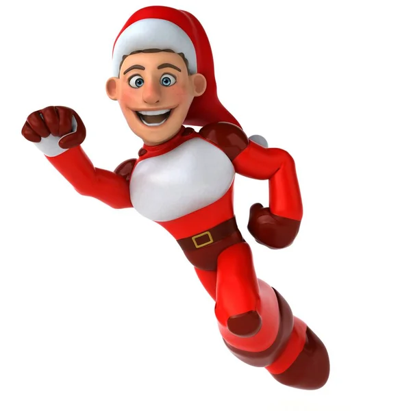 Diversão Super Papai Noel Ilustração — Fotografia de Stock
