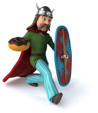 Çörek - 3d çizim ile eğlenceli çizgi film karakteri