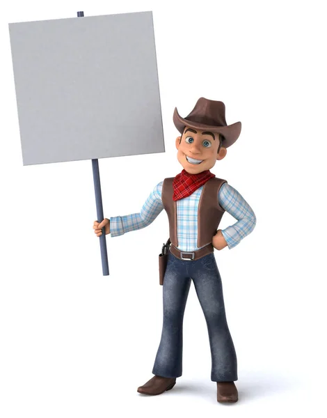 Fun Cowboy Cartoon Character Illustration — Stock Photo, Image