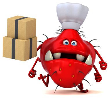 Komik karikatür karakter kutuları - 3d çizim ile