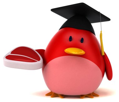 komik karikatür karakter etli - 3d çizim