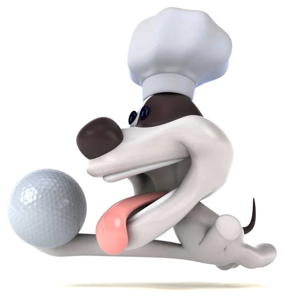 Lustige Cartoon Figur Mit Ball Illustration — Stockfoto