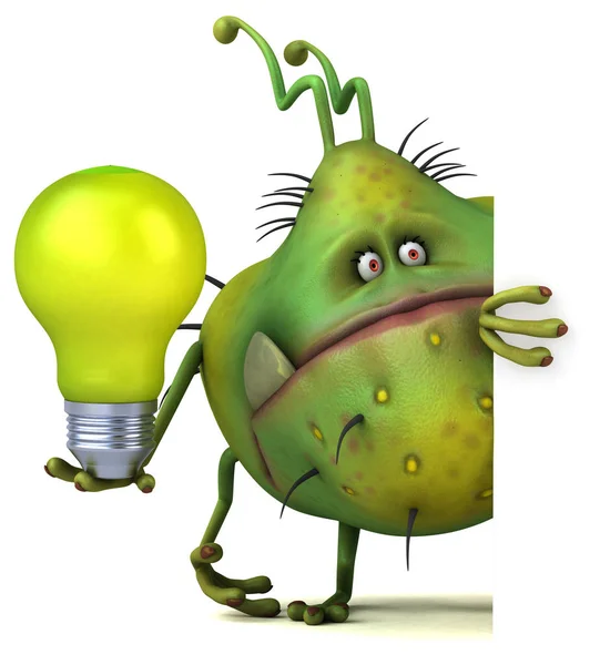 Fun Germ Lamp Illustration — Stock Photo, Image