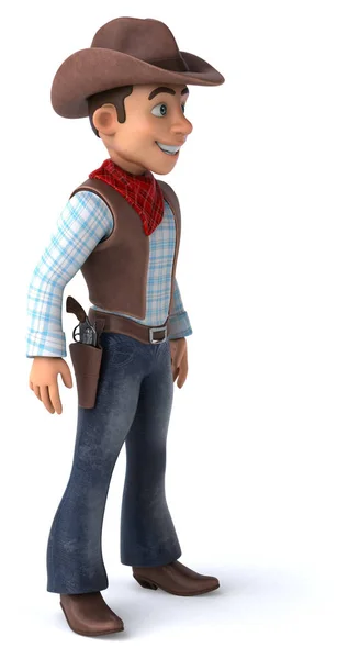 Spaß Cowboy Cartoon Figur Illustration — Stockfoto