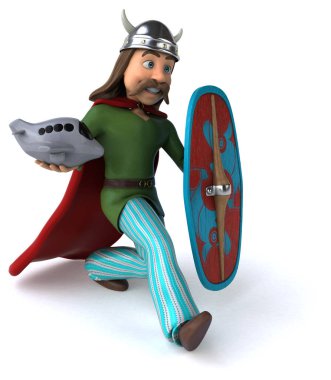 Uçak ile Eğlenceli Galya - 3d İllüstrasyon