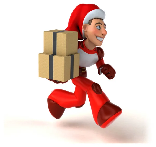 Funny Cartoon Character Boxes Illustration — Stock Photo, Image