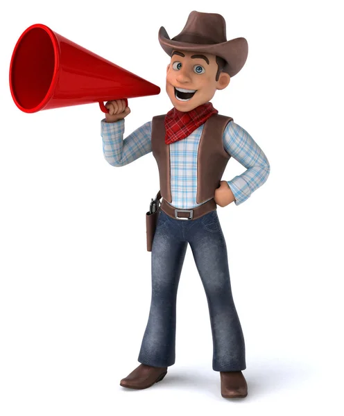 Spaß Cowboy Cartoon Figur Illustration — Stockfoto