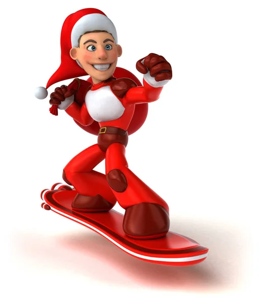 Diversão Super Papai Noel Ilustração — Fotografia de Stock
